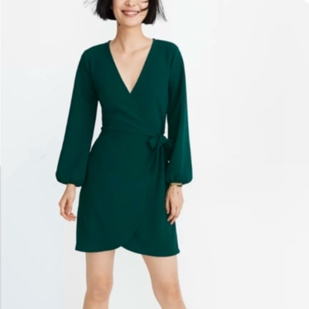 Madewell emerald green dress xxs